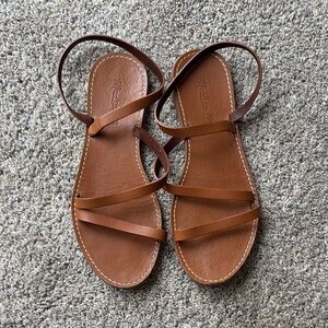 Madewell Brown Leather Sandals women’s 8.5 NWOT